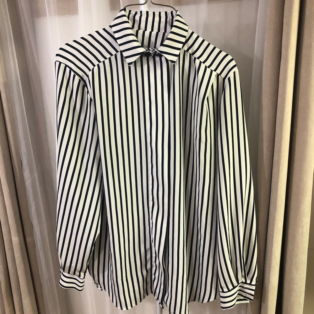 B&W Stripped Blouse